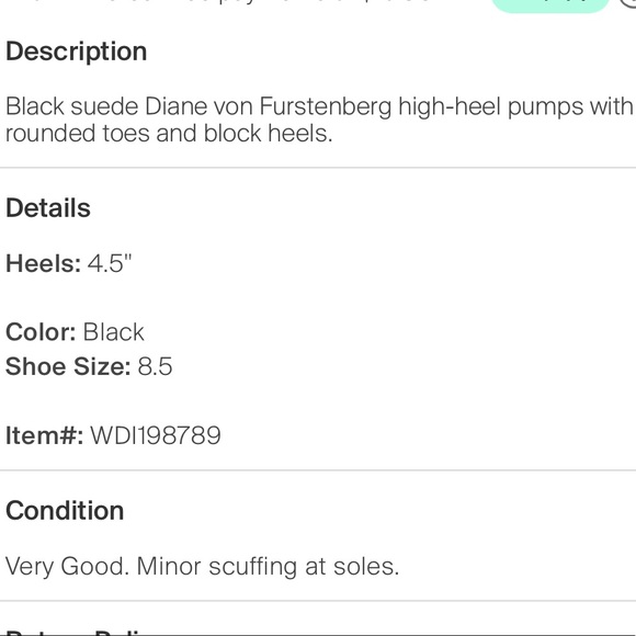 Diane von Furstenburg block heels 8.5 - Picture 5 of 6